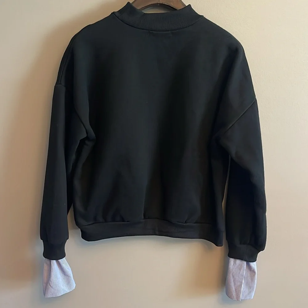 Heavyweight Stretch cotton sweatshirt with cuffs - sz S - Picture 5 of 9